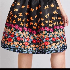 Floral and butterfly skirt